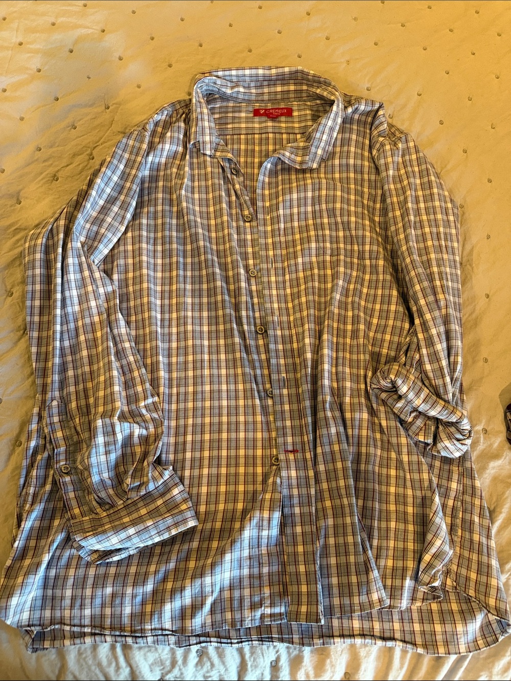 Daniel Cremieux Men's Plaid Button-Down Shirt in Blue and Tan